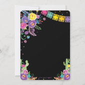 メキシコのフローラ小さなムチャチョ少年のベビーシャワー  招待状 (裏面)