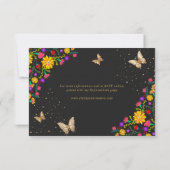 メキシコのフローラ金ゴールドティアラバタフライキンセアニラ 出欠カード (裏面)