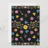 メキシコのフローラ·カク鮮やかタス·フィエスタ·ベビーシャワー 招待状 (裏面)