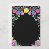 メキシコのフローラ・フラワーズがフィエスタ・ガール・ベビー・シャワー 招待状 (裏面)