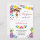 メキシコのフローラ、小さなムチャチョ少年の赤ちゃんシャワー 招待状 (正面)