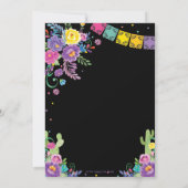 メキシコのフローラ、小さなムチャチョ少年の赤ちゃんシャワー 招待状 (裏面)