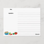 メキシコのフードサルサ料理クックブックレシピカード ポストカード (裏面)