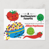 メキシコのフードサルサ料理クックブックレシピカード ポストカード (正面)