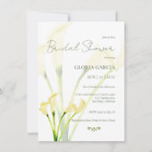 メキシコのブライダルシャワーカラリリミニマリスト 招待状 (正面)