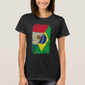 メキシコのブラジル国旗が混血した家族のルーツ Tシャツ (正面)