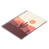 メキシコのブルゴーニュとオレンジの砂漠の風景 ノートブック (左側)