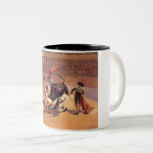 メキシコのブルファイターズ(Frederic Remington著) ツートーンマグカップ (正面右)