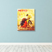 メキシコのブルファイターヴィンテージのポスターが復元 キャンバスプリント (インサイチュ (ウッドフロア))