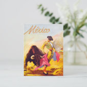 メキシコのブルファイターヴィンテージのポスターが復元 ポストカード (スタンド正面)