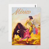 メキシコのブルファイターヴィンテージのポスターが復元 ポストカード (正面/裏面)