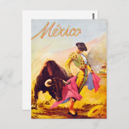 メキシコのブルファイターヴィンテージのポスターが復元 ポストカード (正面/裏面)