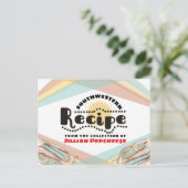 メキシコのブルーコーン料理クックブックレシピカード ポストカード (スタンド正面)