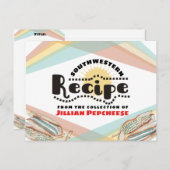 メキシコのブルーコーン料理クックブックレシピカード ポストカード (正面/裏面)