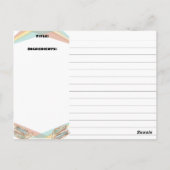 メキシコのブルーコーン料理クックブックレシピカード ポストカード (裏面)