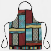 メキシコのブロックストライプパターン1 エプロン (正面)