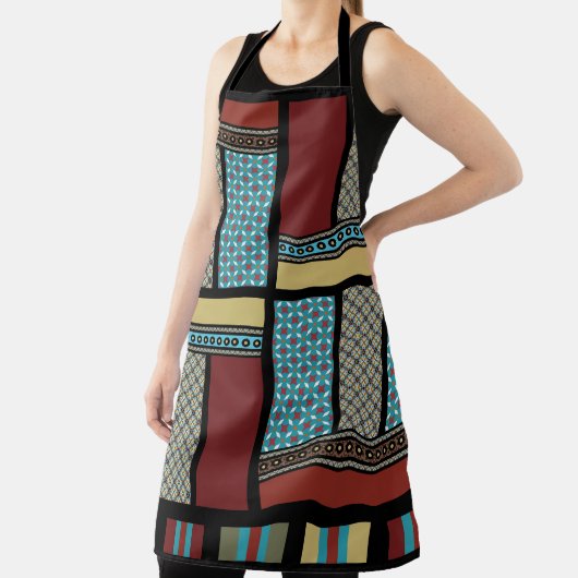 メキシコのブロックストライプパターン1 エプロン (インサイチュ)