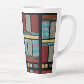 メキシコのブロックストライプパターン1 カフェラテマグ (右)