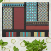 メキシコのブロックストライプパターン1 キッチンタオル (折り畳み)