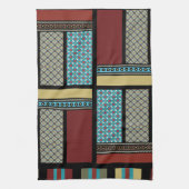 メキシコのブロックストライプパターン1 キッチンタオル (縦)