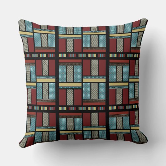 メキシコのブロックストライプパターン1. クッション (裏面)