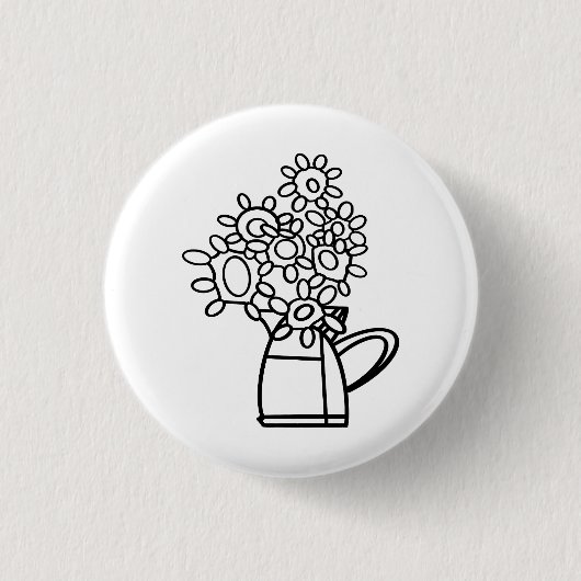 メキシコのブーケに色を付ける 缶バッジ (正面)