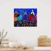 メキシコのプエブロII町プリザール絵画ズ ポスター (キッチン)