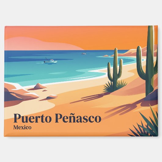 メキシコのプエルト・ペーニャスコ マグネット (正面)