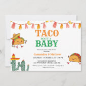 メキシコのベビーの赤ちゃんシャワーのタコ 招待状 (正面)