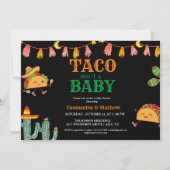 メキシコのベビーの赤ちゃんシャワーのタコ 招待状 (正面)