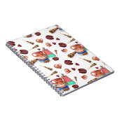 メキシコのホットチョコレートモリニヨウィスクパターン ノートブック (右側)