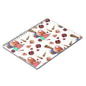 メキシコのホットチョコレートモリニヨウィスクパターン ノートブック (左側)