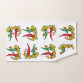 メキシコのホットペッパーバスルームのタオルセット バスタオルセット (ハンドタオル)