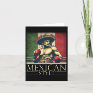 メキシコのボクシングスタイルのビンテージ風ボクシング フラグ メ カード