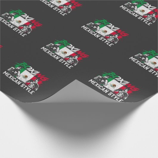 メキシコのボクシングスポーツファイトコーチのボクサー ラッピングペーパー (角)