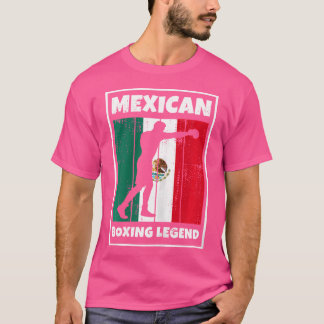 メキシコのボクシング伝説とメキシコボクサー国旗 Tシャツ