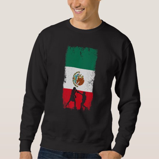 メキシコのボクシング デザイン メキシコの旗 スウェットシャツ (正面)