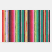 メキシコのボホアステカ幾何学 ラッピングペーパーシート (正面3)