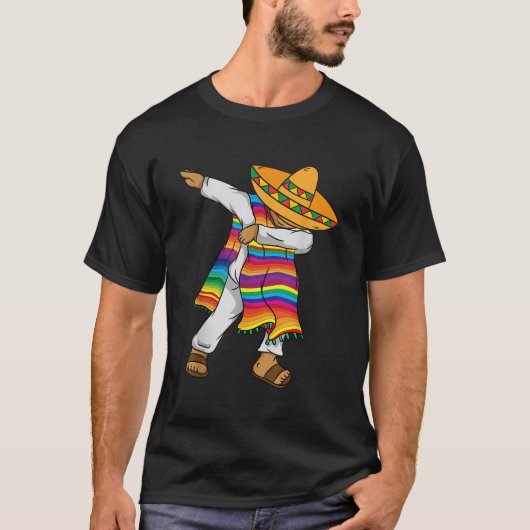 メキシコのポンチョのシャツCinco de Mayo衣装 Tシャツ (正面)