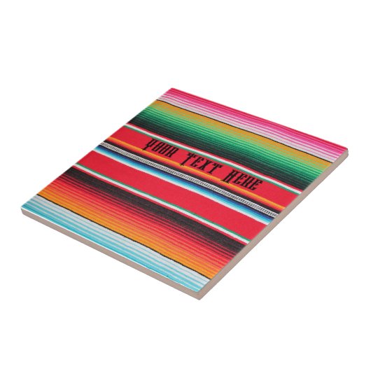 メキシコのポンチョ毛布カスタム文字セラミックタイル タイル (側面)