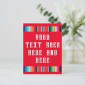 メキシコのポンチョ毛布サープホリデーポストカード シーズンポストカード (スタンド正面)