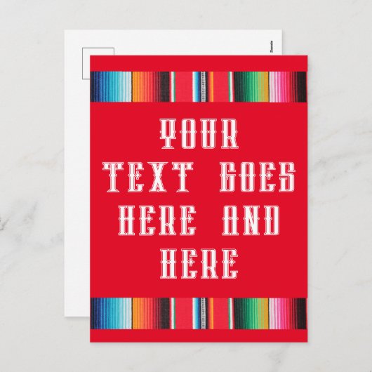 メキシコのポンチョ毛布サープホリデーポストカード シーズンポストカード (正面/裏面)