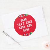 メキシコのポンチョ毛布サーペ文字シール ラウンドシール (封筒)