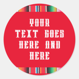 メキシコのポンチョ毛布サーペ文字シール ラウンドシール