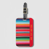 メキシコのポンチョ毛布 ラゲッジタグ (正面縦)