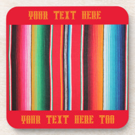 メキシコのポンチョSerapeコースター – カスタム文字ドリンク コースター