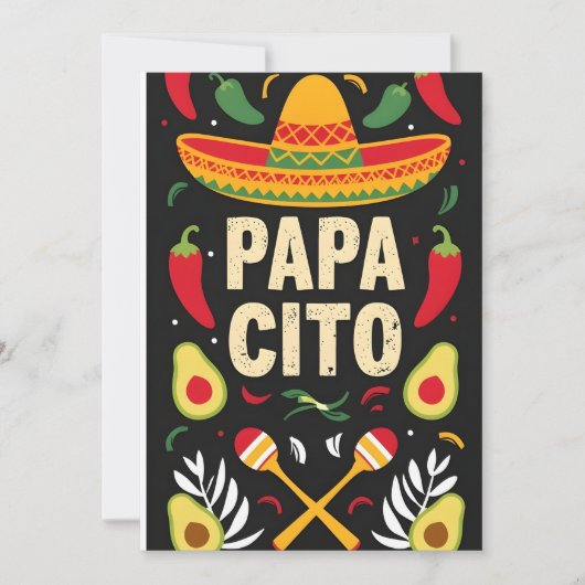 メキシコのマラカス　ホリデーカード 招待状 (正面)