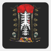 メキシコのマリアチハロウィンチャロチンコデマヨ スクエアシール (正面)