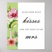 メキシコのマルガリータどのくらいのブライダルシャワーサイン ポスター (正面)