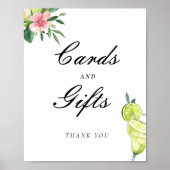 メキシコのマルガリータカードギフトブライダルシャワーサイン ポスター (正面)